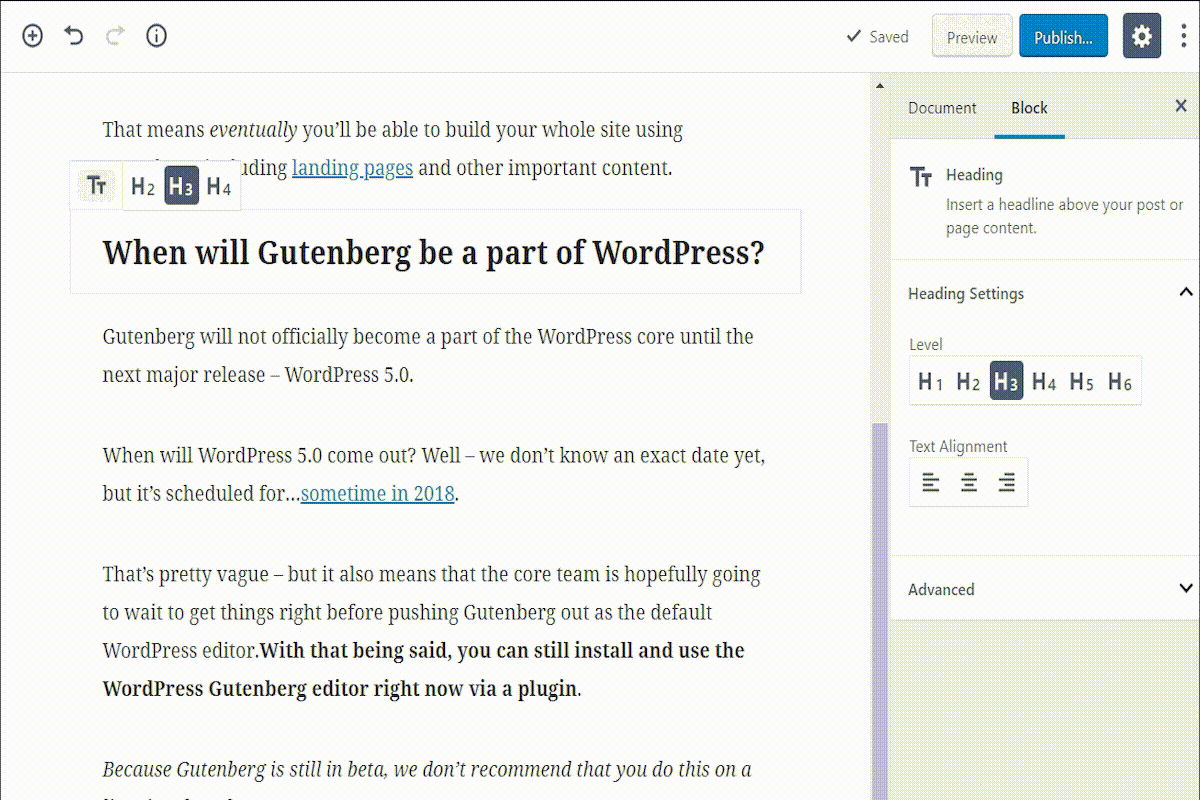 gutemberg - page builder