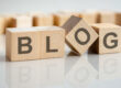 immagine con cubi di legno con le lettere blog