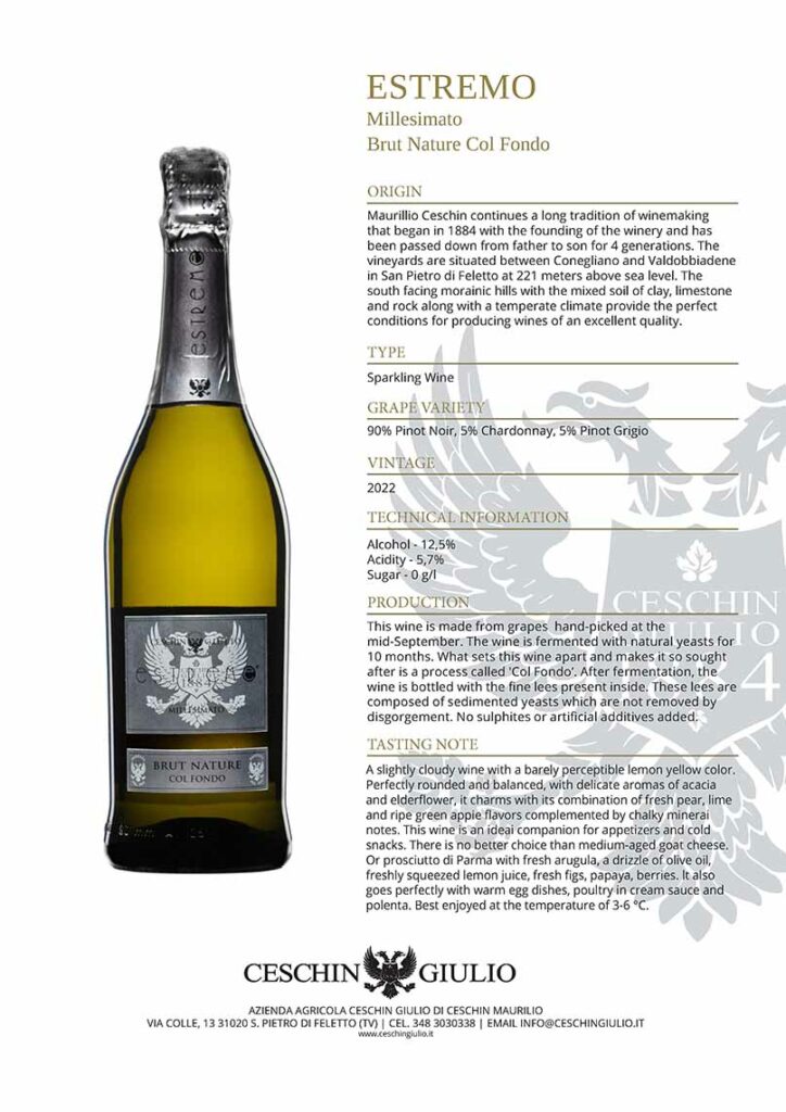 ESTREMO Brut Nature col fondo